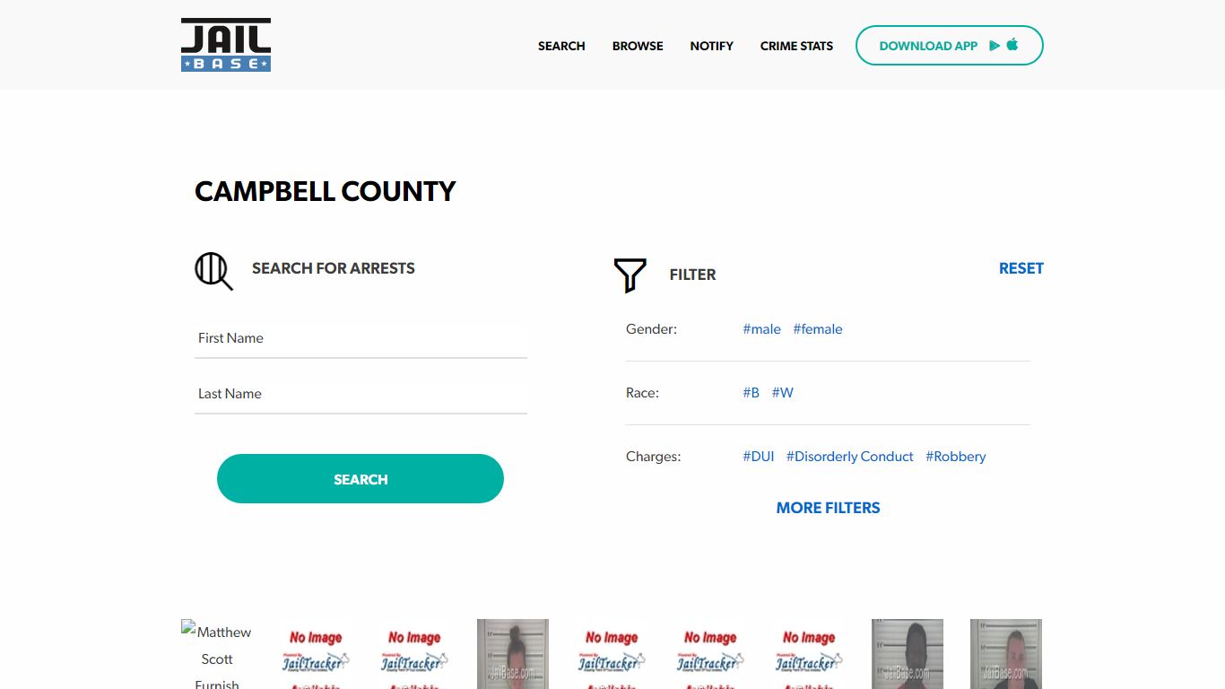 Campbell County Jail Inmate Search and Mugshots | JailBase